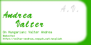 andrea valter business card